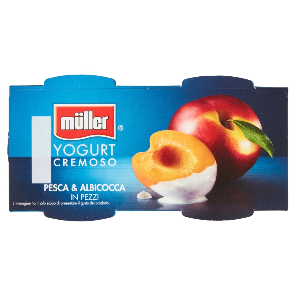 Yogurt Cremoso Pesca Albicocca in Pezzi, 2x125 g